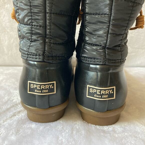 Sperry Women's Waterproof Black Boots Size 7 - Picture 2 of 8